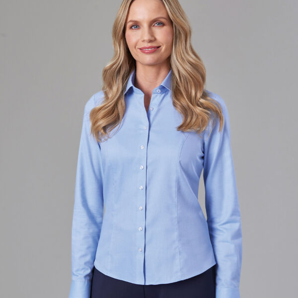 Brook Taverner Ladies Aspen Long Sleeve Oxford Shirt Thumbnail