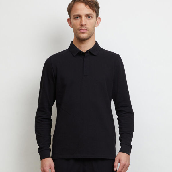 NEOBLU Owen Long Sleeve Piqué Polo Shirt Thumbnail