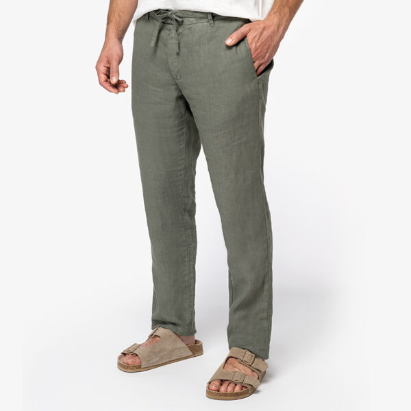 Spasso Faded Linen Trousers Thumbnail