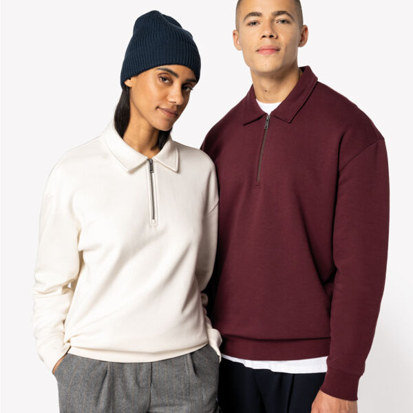 Native Spirit Unisex 1/4 Zip Sweatshirt with Polo Collar Thumbnail