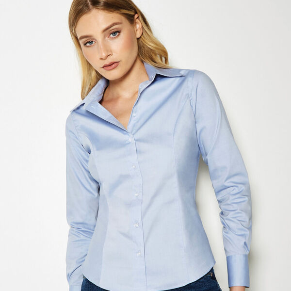Women's corporate Oxford blouse long-sleeved (tailored fit) Thumbnail