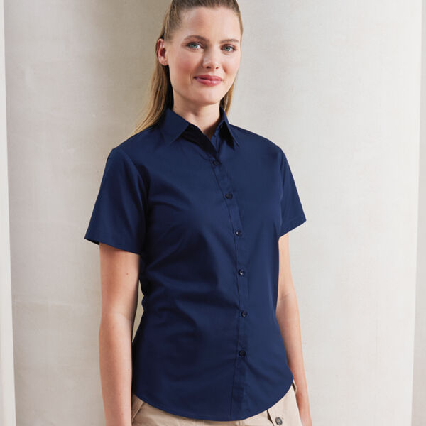 Premier Ladies Short Sleeve Poplin Blouse Thumbnail